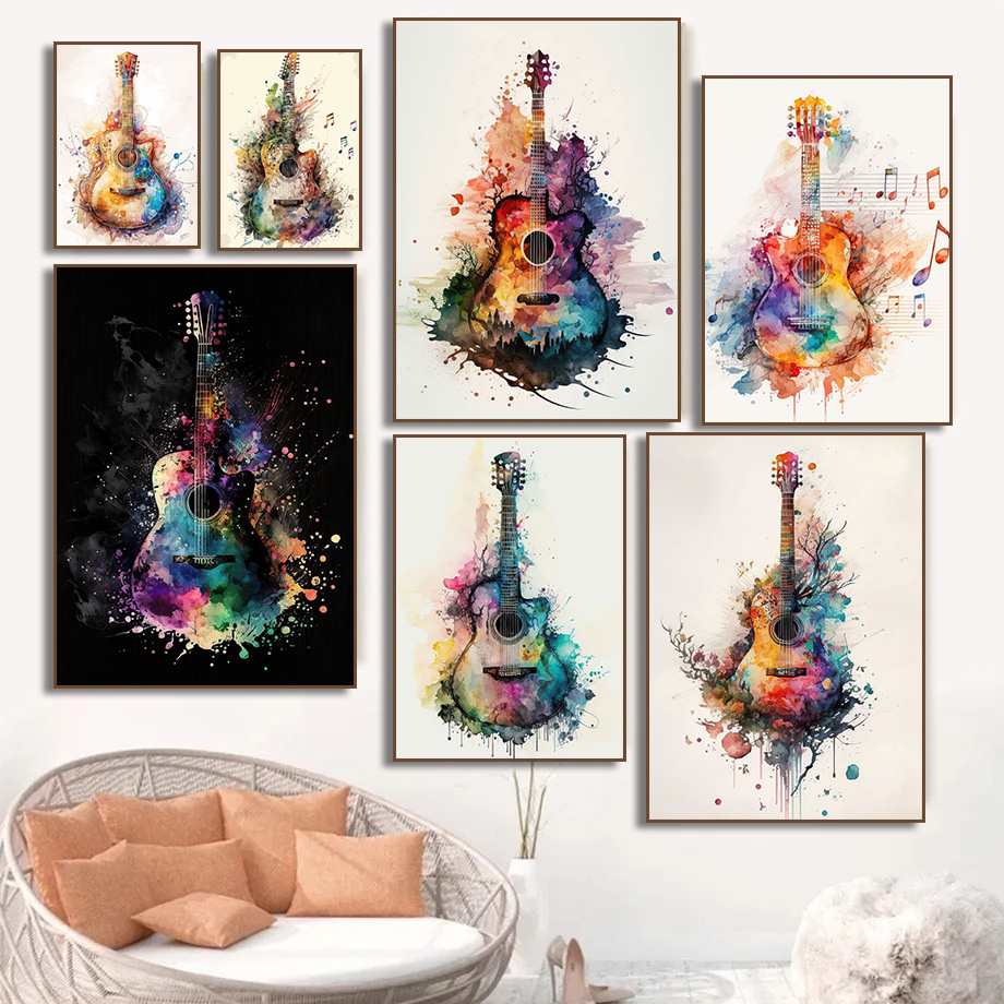 Music Instrument Guitar Waterc - Picture Of Musical Instrument recension och pris