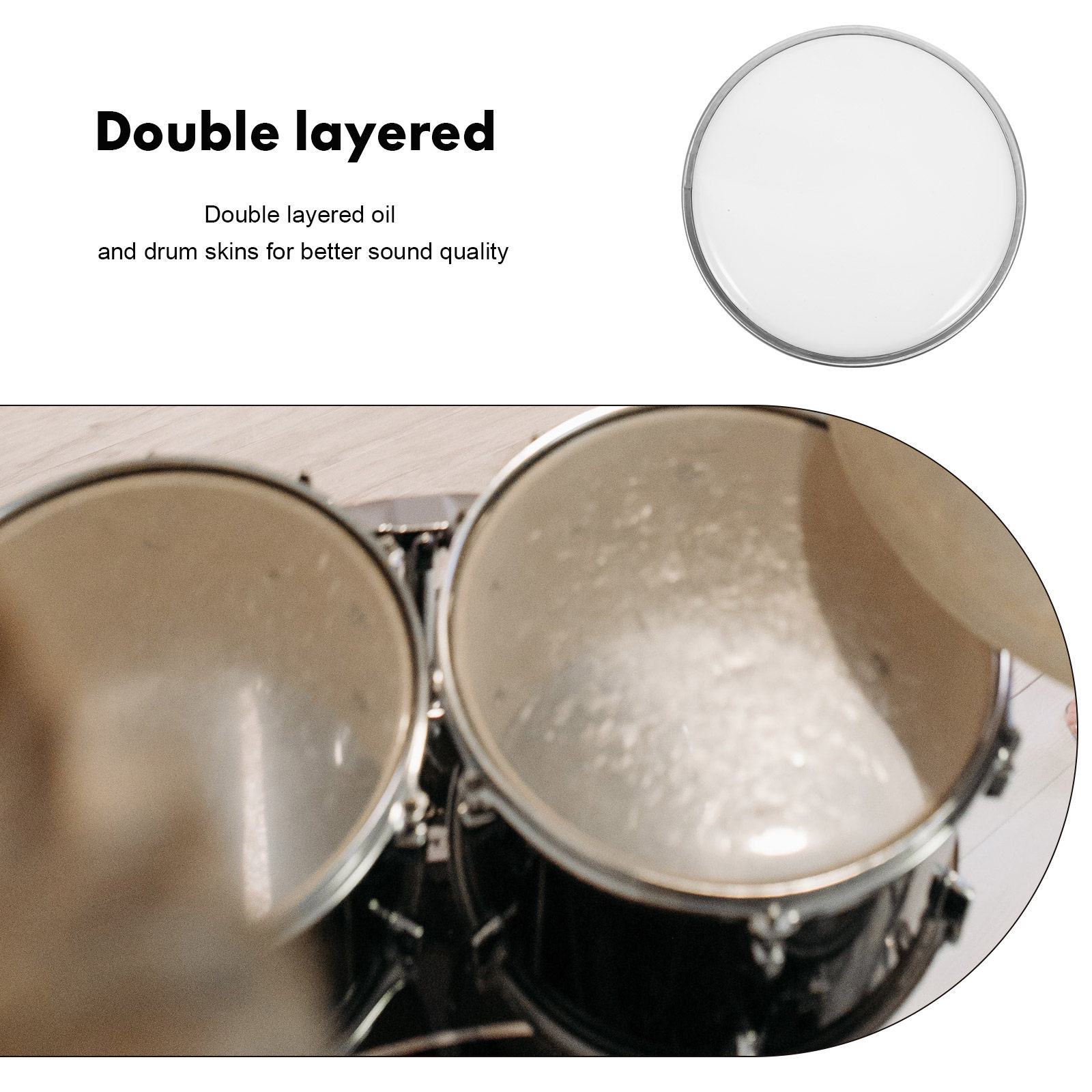 Double Layer Drum Head Skin 8  - Musical Instrument Jazz recension och pris