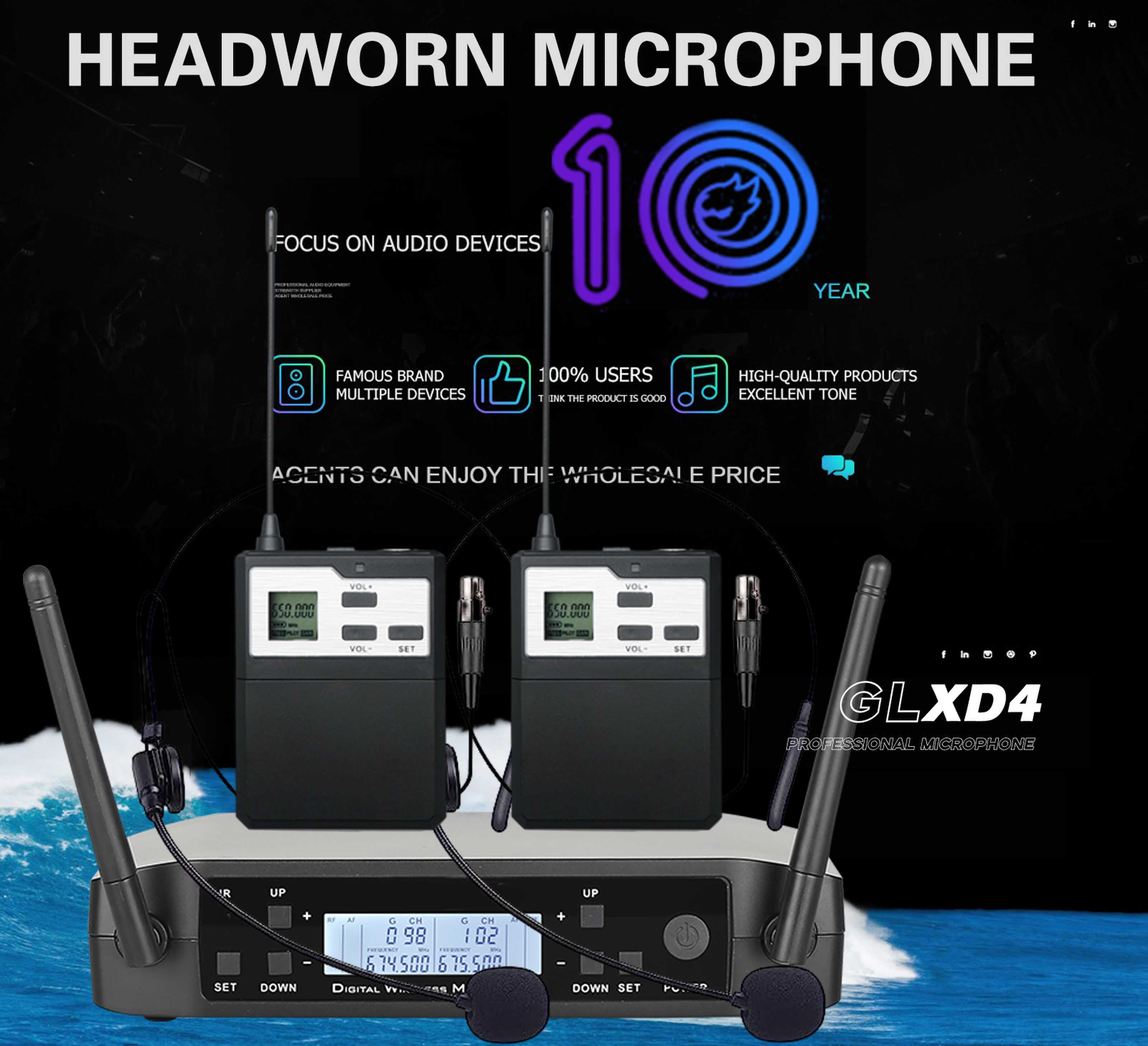 UHF Wireless Headset Microphon - Shure Mic Sm58 recension och pris