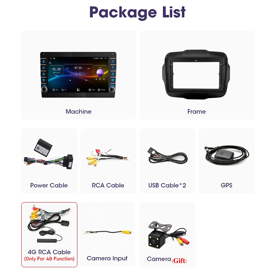 For Jeep Renegade 2014 - 2020  - Musical Instrument Of India recension och pris