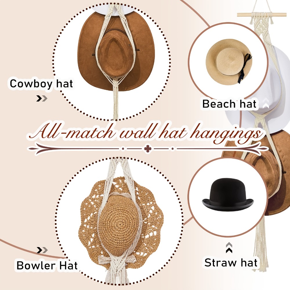 Bohemian Macrame Hat Hanger Ha - Musical Instrument Jazz recension och pris