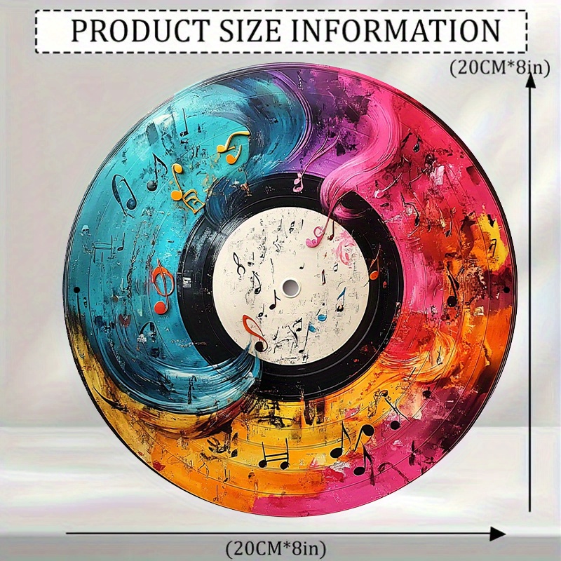 Colorful Vinyl Record Music No - Musical Instrument Sign recension och pris