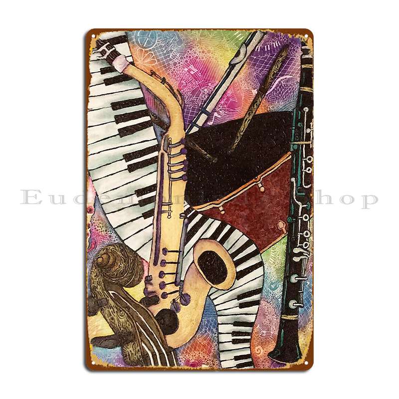 Musical Instruments Metal Plaq - Musical Instrument Sign recension och pris
