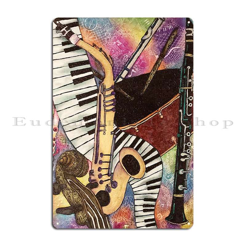 Musical Instruments Metal Plaq - Musical Instrument Sign recension och pris