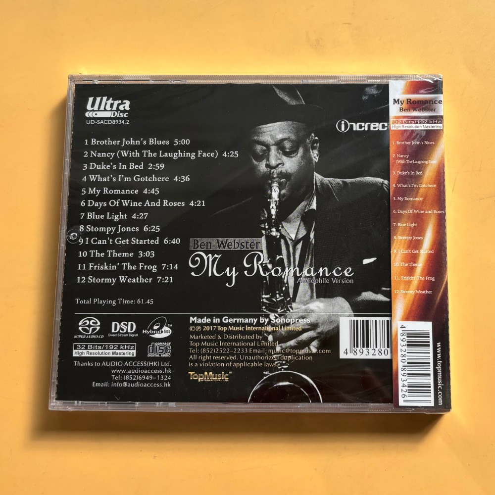 Ben Webster My Romance Jazz CD - Musical Instrument Jazz recension och pris
